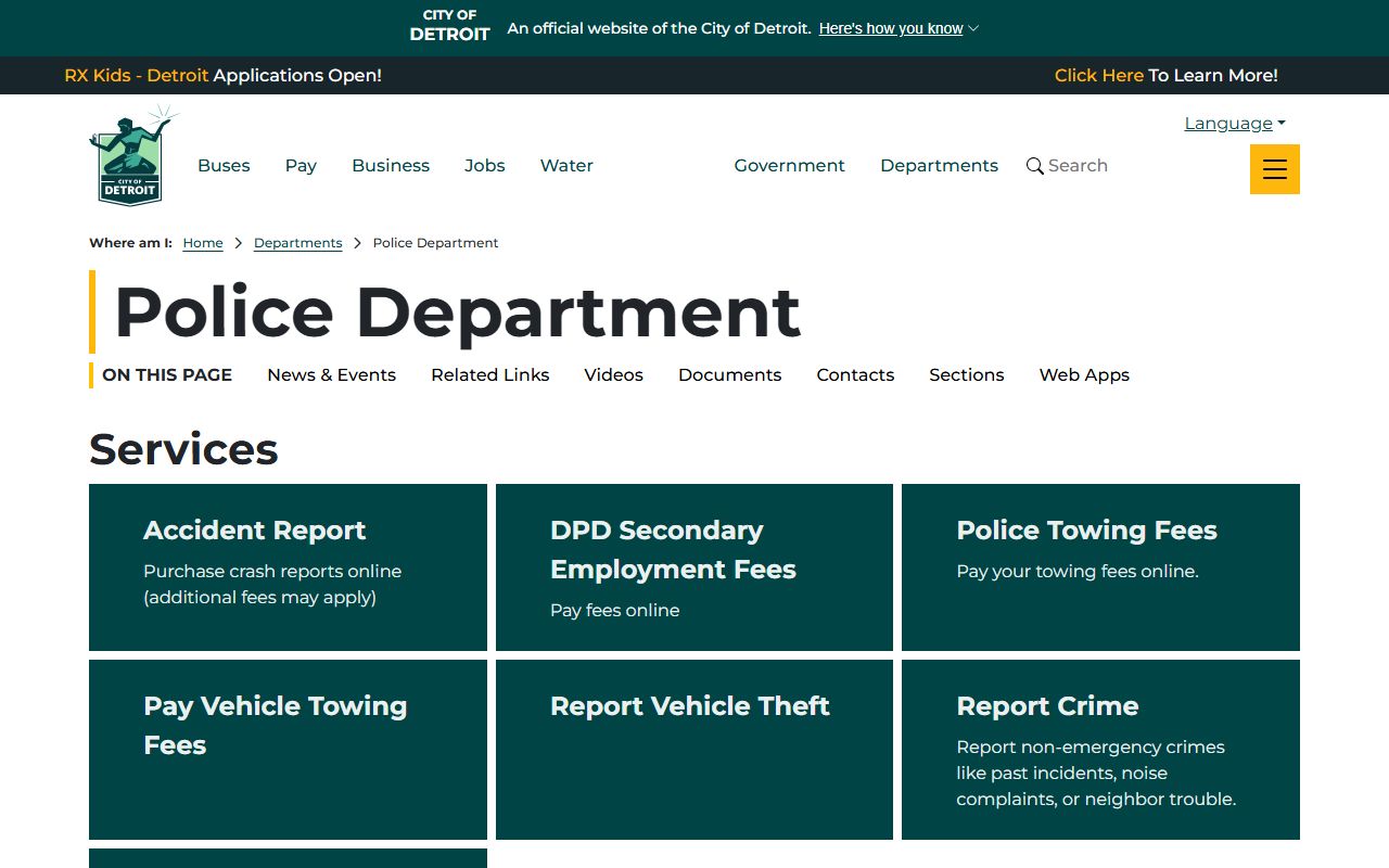 Detroit DUI records search portal