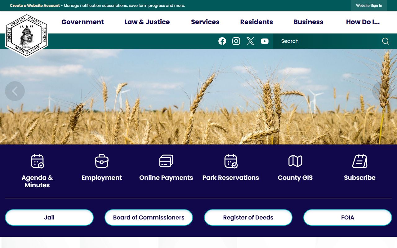 Gratiot County government website for DUI record resources and court contacts