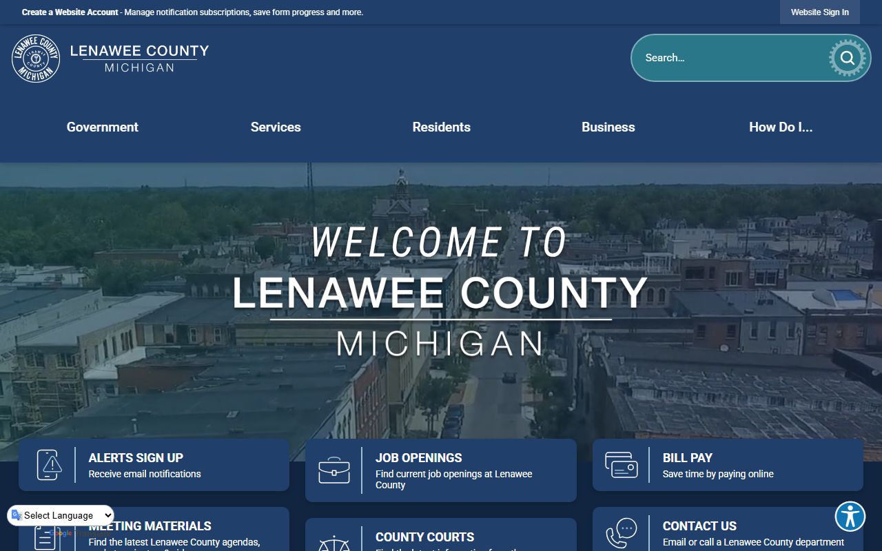 Lenawee County Sheriff website for DUI and OWI record access