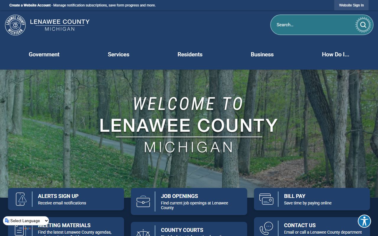 Lenawee County Sheriff resource page for OWI record requests