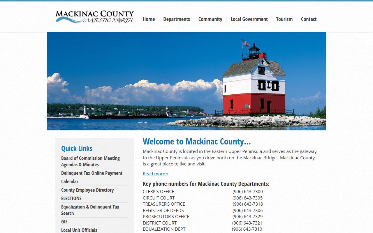 Mackinac County Sheriff DUI records resource